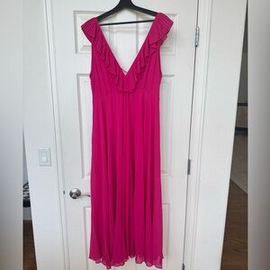 Zara Pink Maxi Sundress with V-Neck
